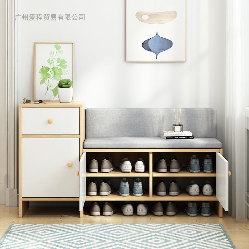 进门家用一体门厅长坐凳卡座换鞋凳鞋柜门口入户可坐式软包穿鞋凳