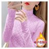 2022 new pattern Lace Base coat High collar Internal lap Self cultivation Show thin Western style Easy Versatile jacket Europe and America