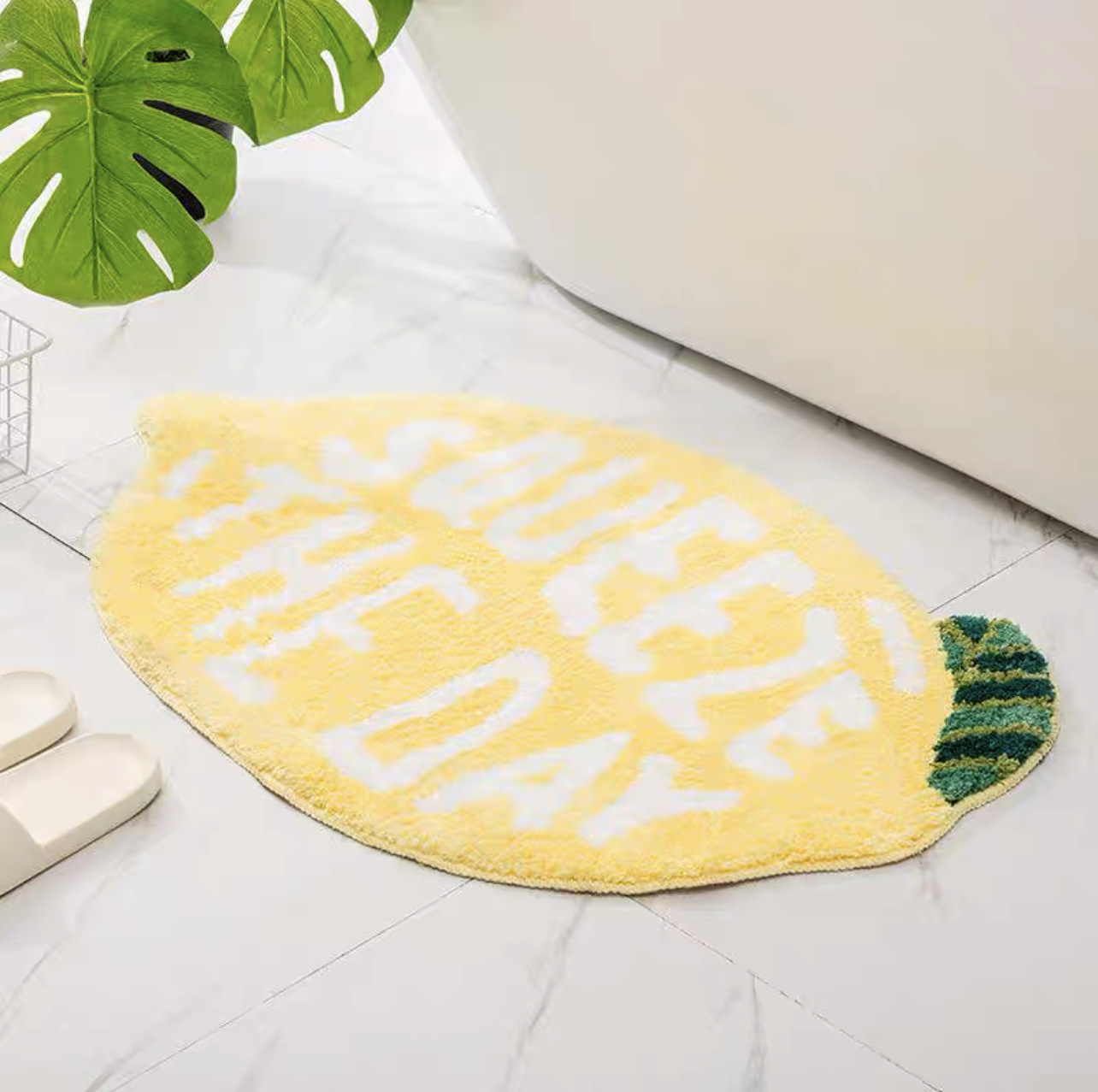 Cross-Border Semicircle Fruit Floor Mat Bathroom Entrance Water-Absorbing Non-Slip Mat Household Entrance Cashmere-like Floor Mat