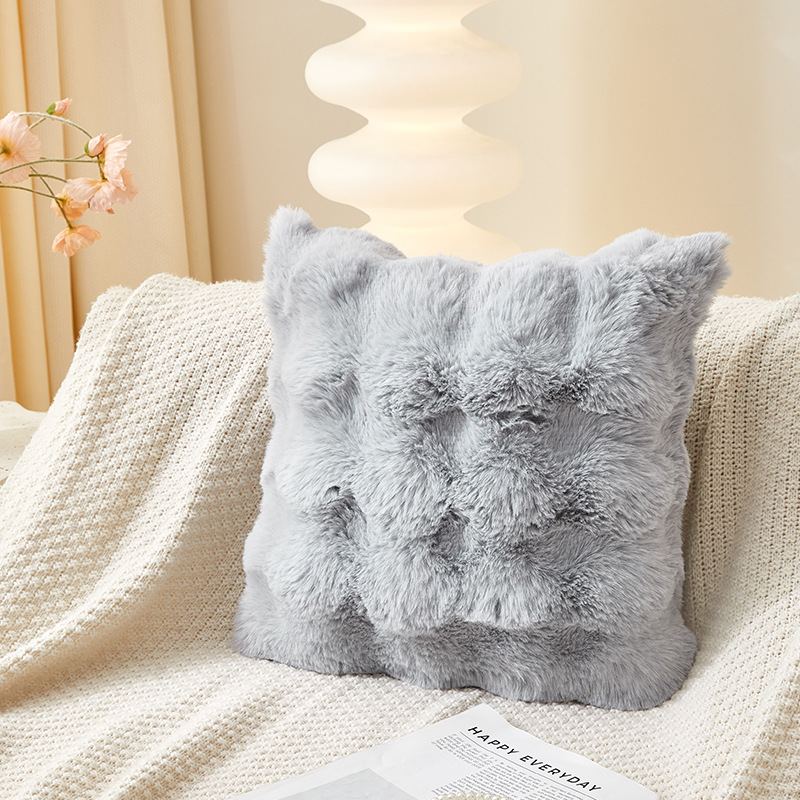 Nordic Instagram Style Tuscan Bubble Rabbit Plush Pillowcase Living Room Sofa Bedroom Bedside Cushion Throw Pillowcase
