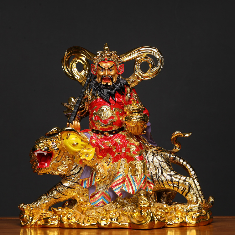 福盛东武财神赵公明神像树脂坐骑骑虎赵公元帅供奉家用摆件