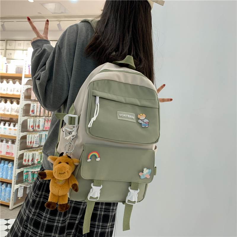 新款中学生书包女韩版高中学生背包校园森系初中生双肩包森系少女