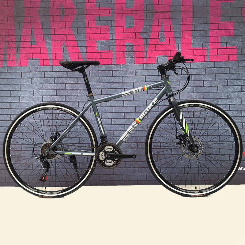 700c极速变速公路自行车 男女款学生公路车 双碟刹变速单车碳钢