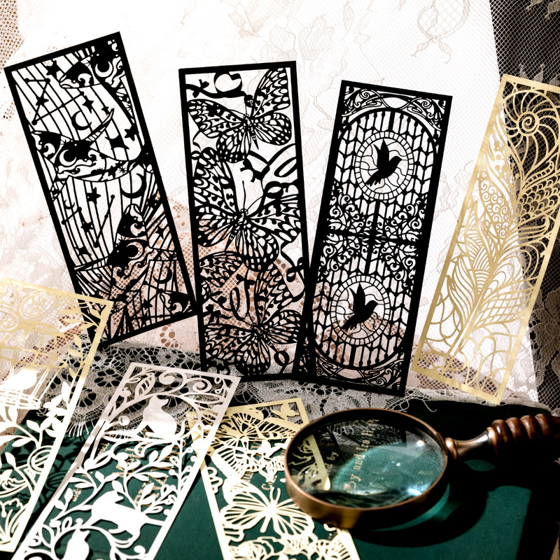 陌墨特种纸镂空书签 暮色剪影系列 文艺浪漫风手帐diy装饰6款