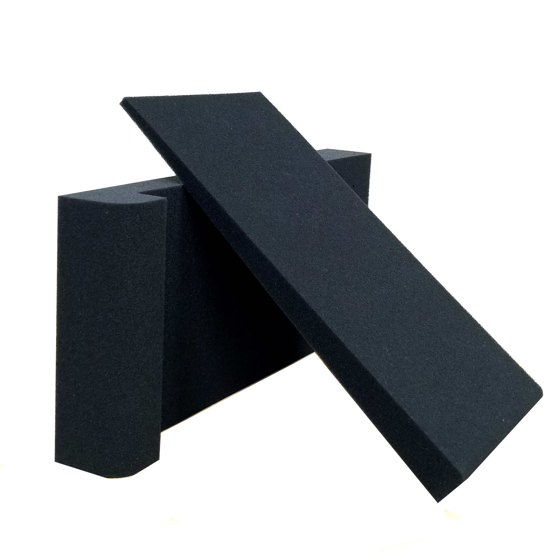 中高密度黑色海绵包装填充海绵黑色加厚海绵切块植绒内衬托盘定制
