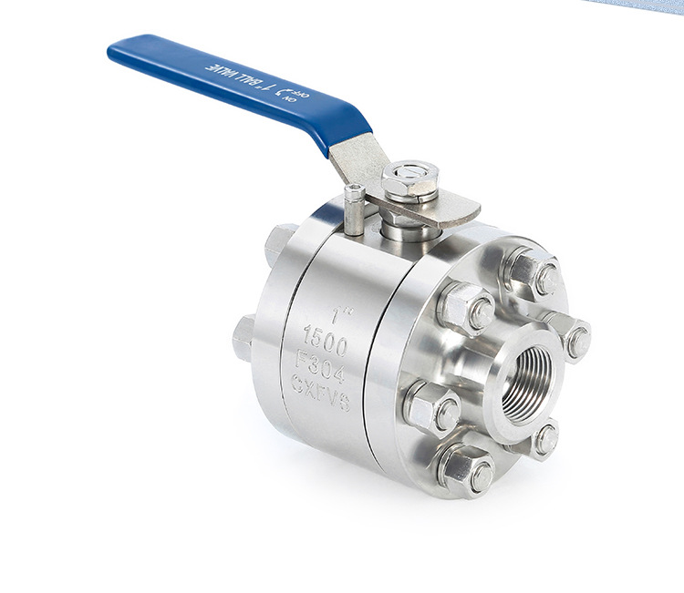 不锈钢锻钢球阀法兰高压球阀美标螺纹焊接三片式球阀f304f316