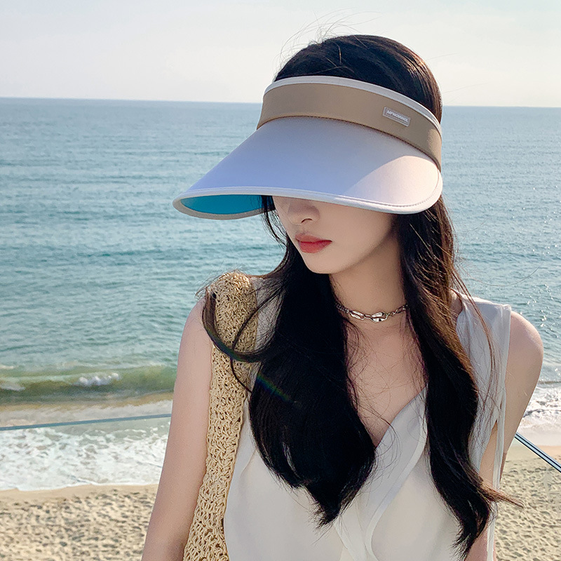 Sun Protection Sun Hat Women's Summer Travel Color Gradient Outdoor Empty Top Hat Foldable Adjustable Women's Hat Wholesale