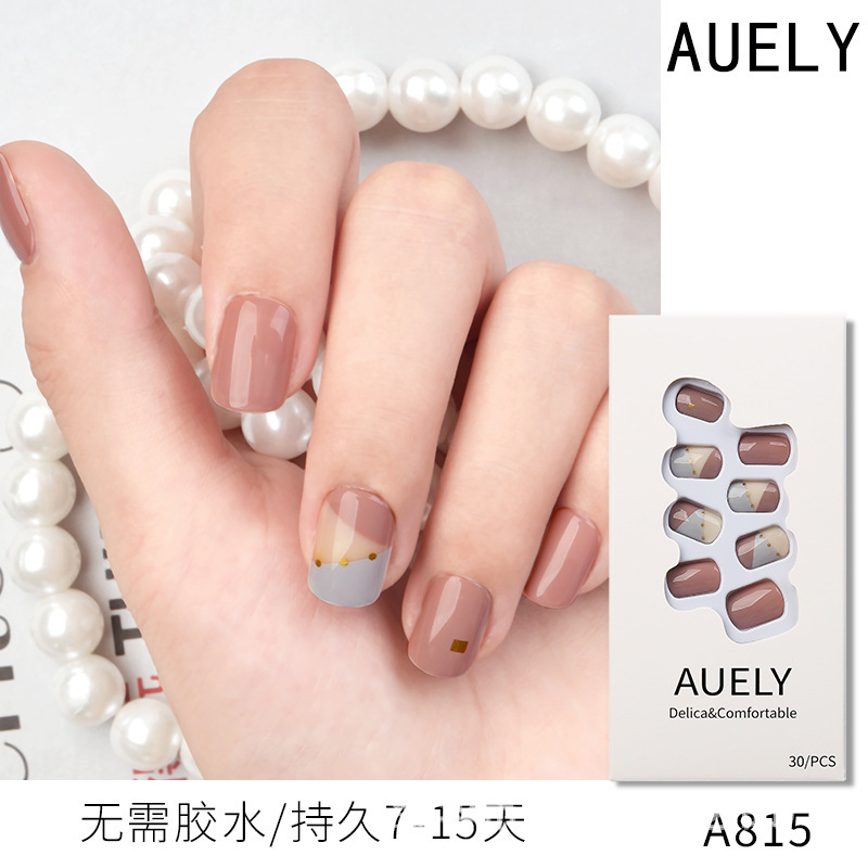 2023 Foreign Trade Exclusive for Nail Tips Wholesale Wearable Nail Stickers Wear Soft Armor 30 Pieces Wholesale