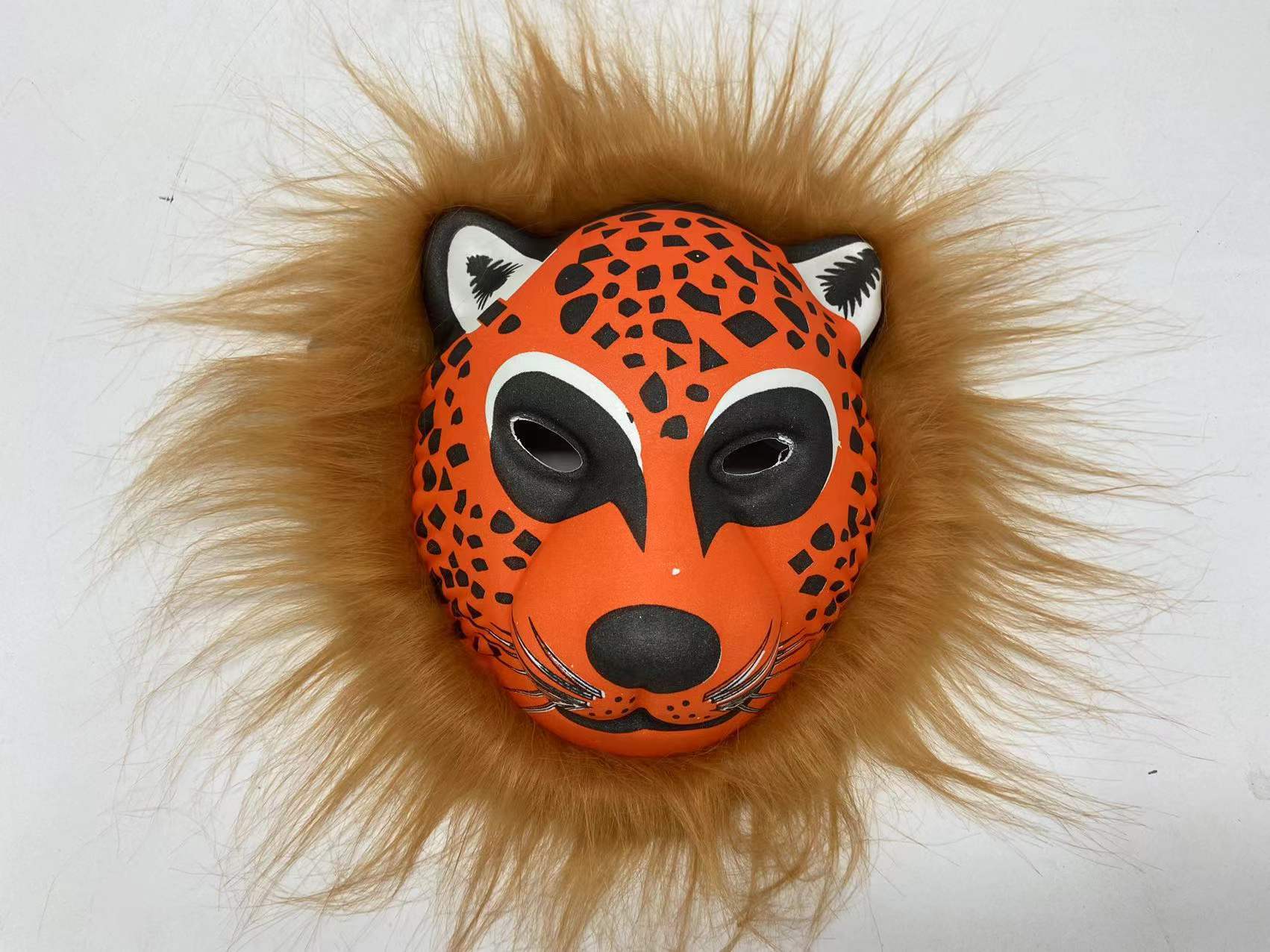 现货工厂直发西游记金钱豹头套金钱暴富毛绒动物面具演出道具头饰