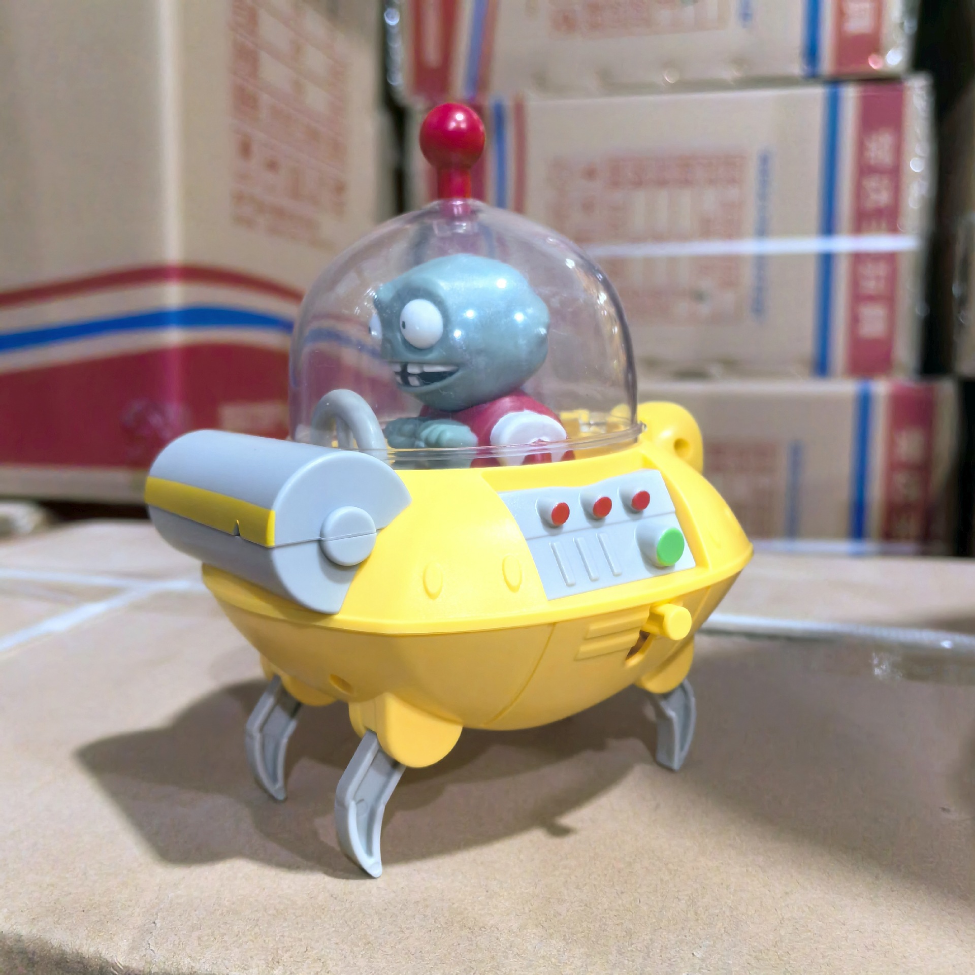 散装正版植物大战僵尸机械虫加特林豌豆射手弹射搪胶玩具恶龙小鬼