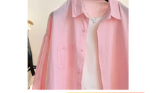 韩系漂亮别致小衫设计感小众衬衫外套高级感超好看粉色上衣C12580