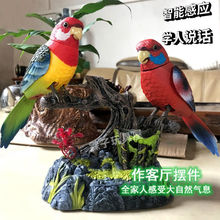 鹦鹉鸟玩具声控小鸟电动会动会说话鸟笼声控感应电子鸟儿童
