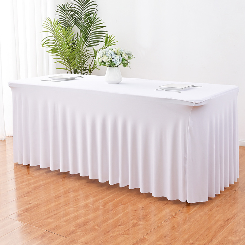 Thickened Sundress Elastic Table Cover Rectangular Hotel Wedding Banquet Dining-Table Decoration Tablecloth Jellyfish Skirt Tablecloth