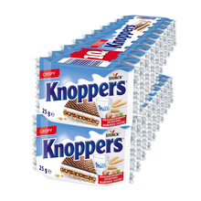 德国进口Knoppers威化饼干牛奶榛子巧克力味250g休闲食品零食批发