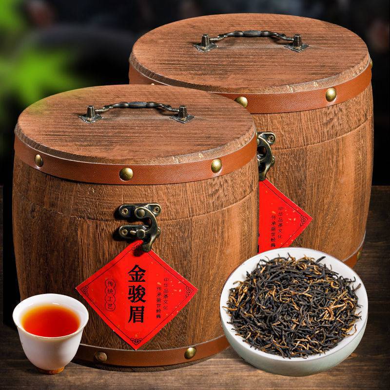 正品 金骏眉 茶叶红茶 新茶耐泡浓香型木桶礼盒装500g