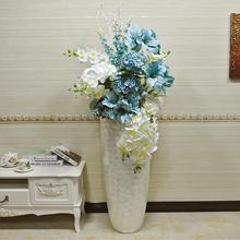 大型家用欧式客厅落地大花瓶仿真花艺套装酒店插花装饰品假花摆件