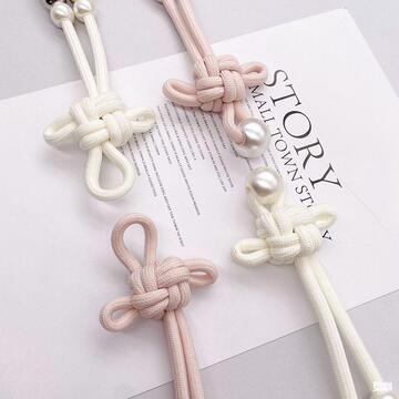 中国结珍珠盘扣手工中式编织国潮羊毛大衣纽扣装饰配件对扣子母扣