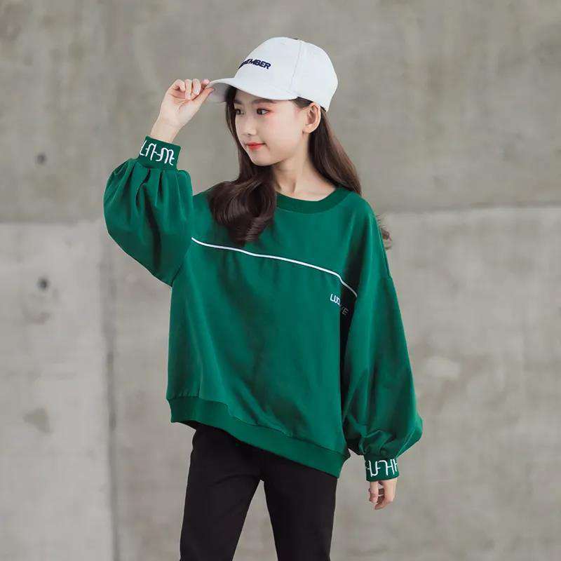 女童衬衫女童卫衣秋装2021新款韩版洋气中大童网红儿童长袖小女孩