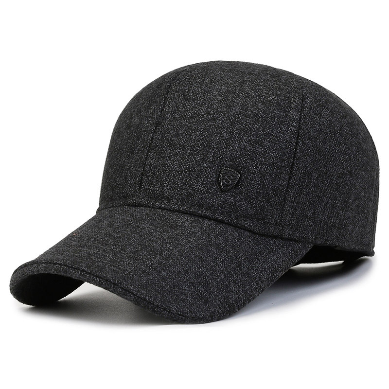 New Hat Men's Winter Middle-Aged and Elderly Peaked Cap Dad's Hat Grandpa Old Man Earflaps Warm Baseball Cap