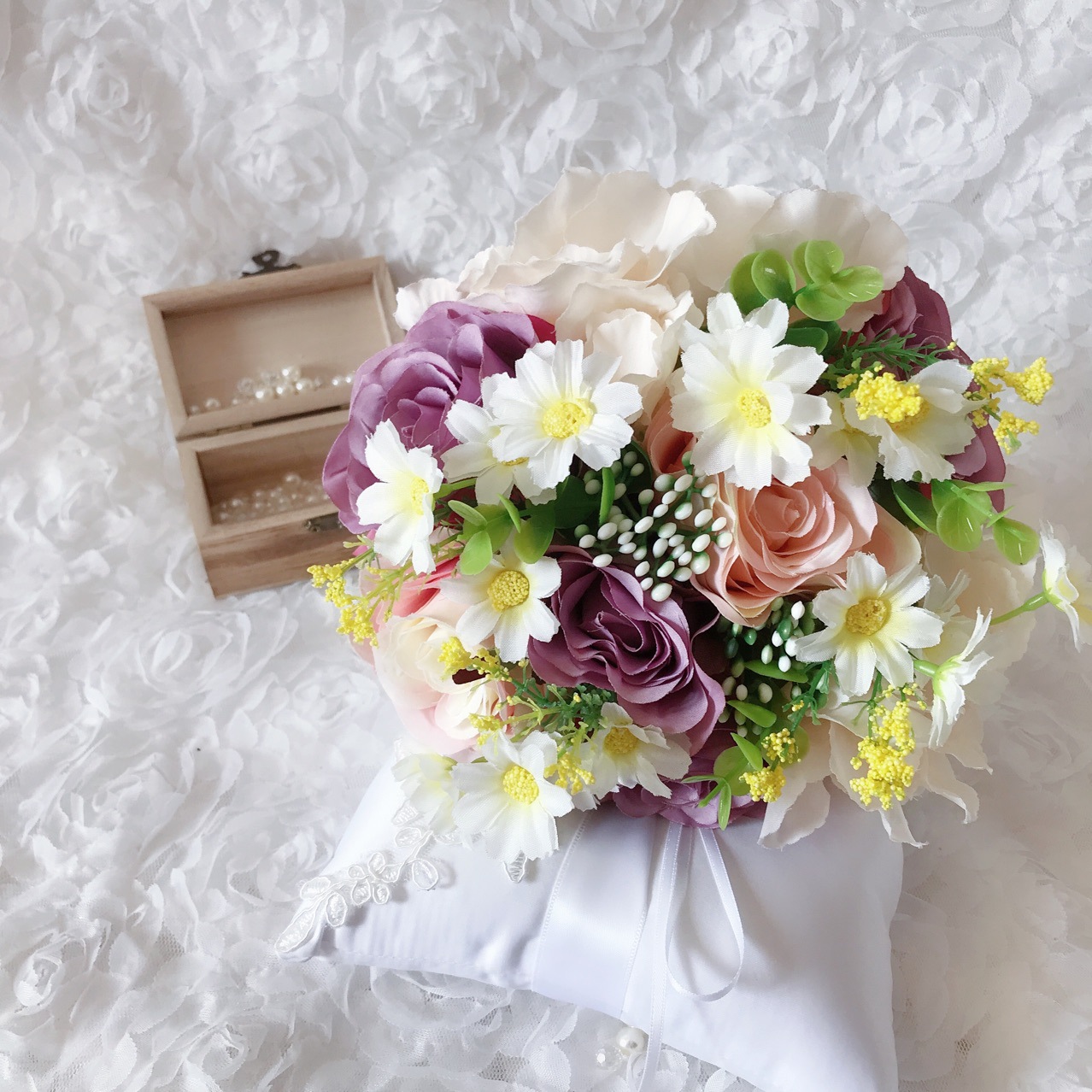 婚礼结婚新娘手捧花仿真花花束假花韩式高档影楼摄影拍照道具森系