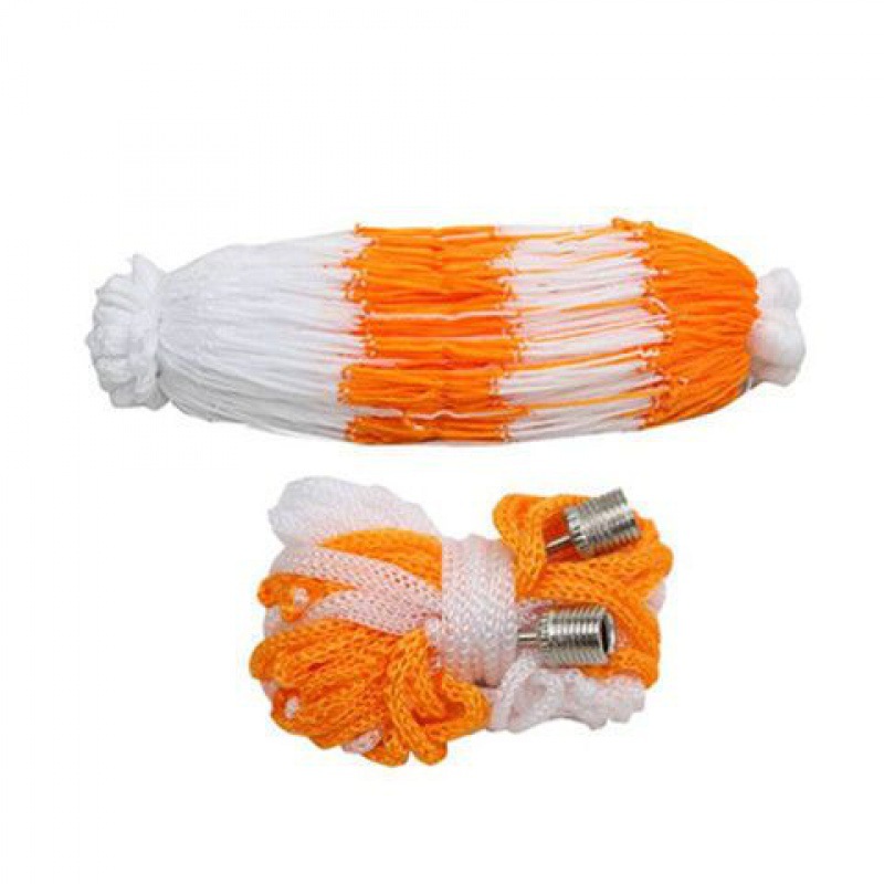 篮球袋100个批发黄白编织网兜足球网袋球网收纳袋包品独立站代发