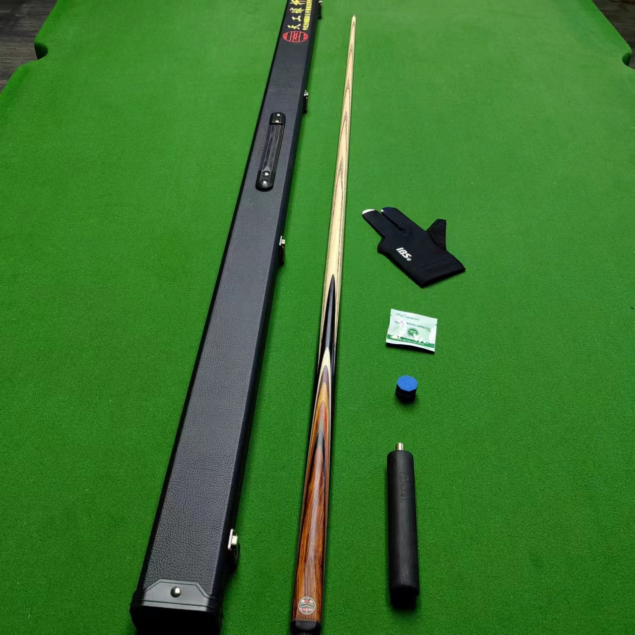 天工祥瑞台球杆英式斯诺克小头桌球杆中式黑八单节通体球杆套装