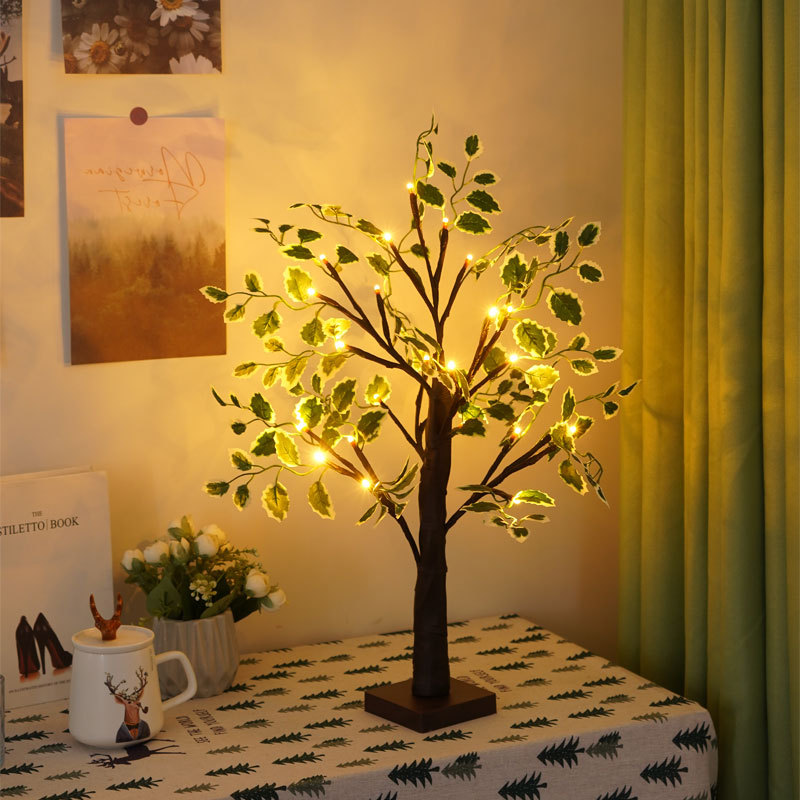 Tree Light Led Thanksgiving Indoor Decoration Home Decorative Lamp Christmas Party Layout Landscape Modeling Luminous Tree