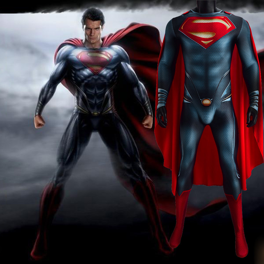 正义联盟克拉克肯特超人钢铁之躯superman连体紧身衣cosplay服