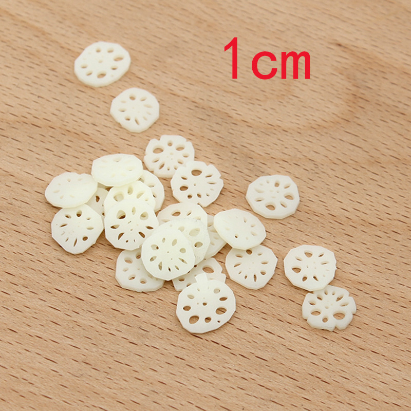 1cm small lotus root slices miniature candy toy super mini simulation food model micro landscape live broadcast diy earring accessories