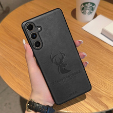 适用三星galaxy c55手机壳全包镜头防摔Galaxy C55高档皮质商务男