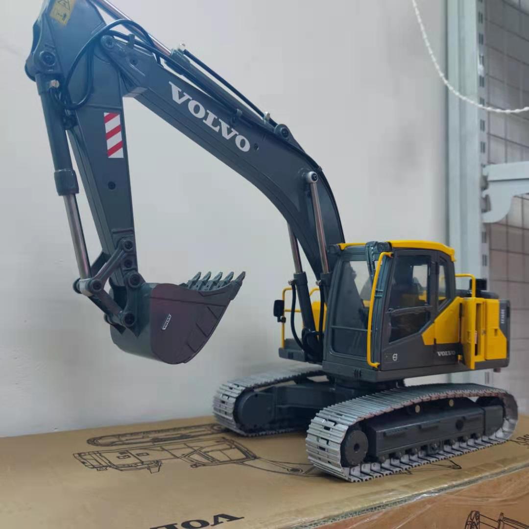 双鹰e010丝杆合金工程车挖掘机挖土机全金属遥控车玩具液压e111
