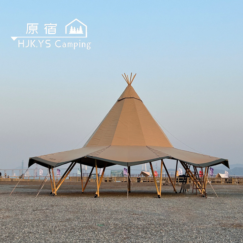 Harajuku Large Indian Straw Hat Tent Outdoor Camping Restaurant Bar Pyramid Hotel Tent Canopy