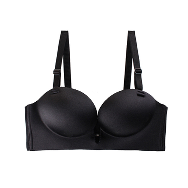 半杯文胸nb女一片式无痕有钢圈聚拢调整型内衣文胸