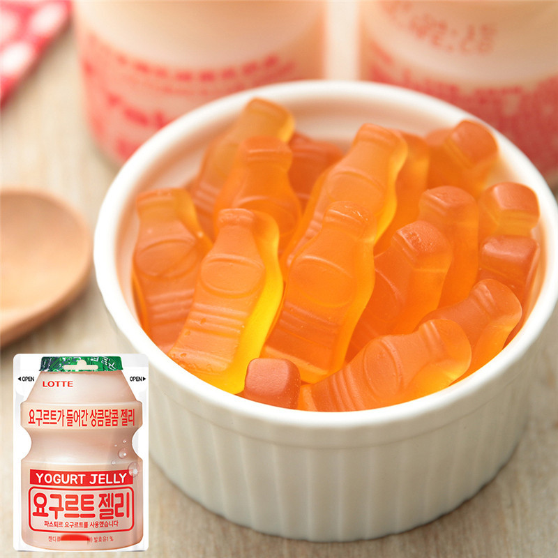 韩国进口乐天lotte乳酸菌软糖营养优酸乳橡皮糖qq糖儿童糖果零食