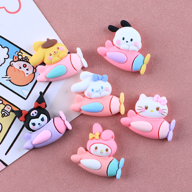 Aircraft Small Animal DIY Resin Accessories Wholesale Cream Glue Phone Case Stationery Box Hairpin Ornament Material Seasoning Bag