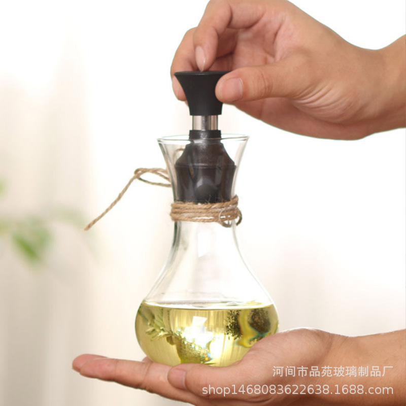 Denmark Kitchen Spice Bottle Transparent Glass Sealed Inverted Oiler Sesame Oil Bottle Cooking Wine Bottle Large and Small