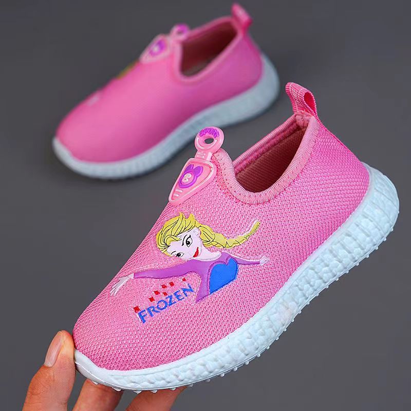 Children's Cartoon Shoes Spring and Autumn New Breathable Lightweight Casual Running Shoes Soft Bottom Baby Toddler Shoes