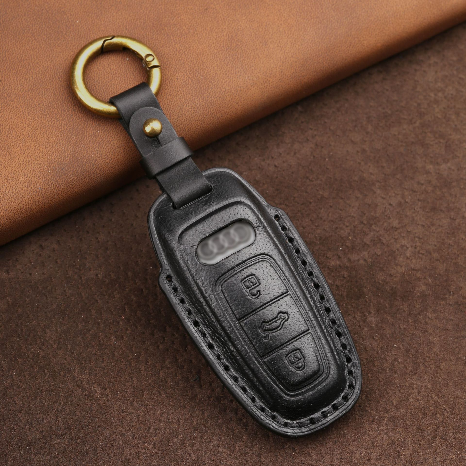 新款上架车钥匙套适用于奥迪钥匙套a6lq3q5q7汽车钥匙包支持定制