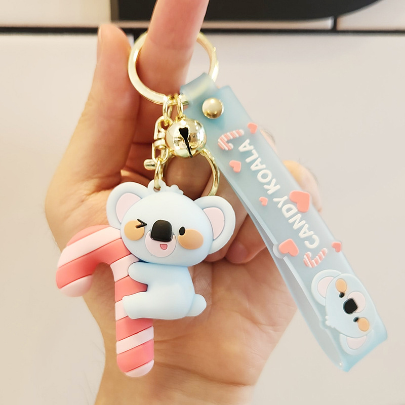 Creative Candy Koala Keychain Girls Exquisite Keychain Cute Schoolbag Small Ornament Hanging Decor Doll Key Chain