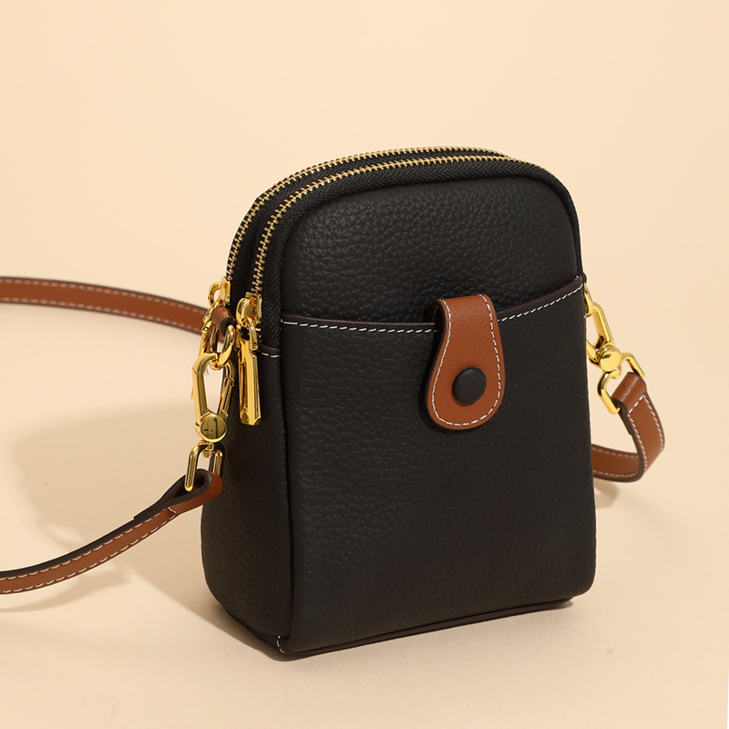 2023 New Niche First Layer Leather Phone Bag Women's Messenger Bag Casual Leather Women Bag Multifunctional Coin Purse