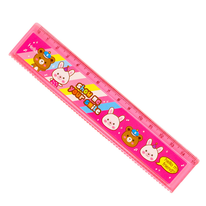 Ruler Student Stationery Children Ruler Wholesale Wave Ruler Student 15cm Ruler Elementary School Student Learning Stationery