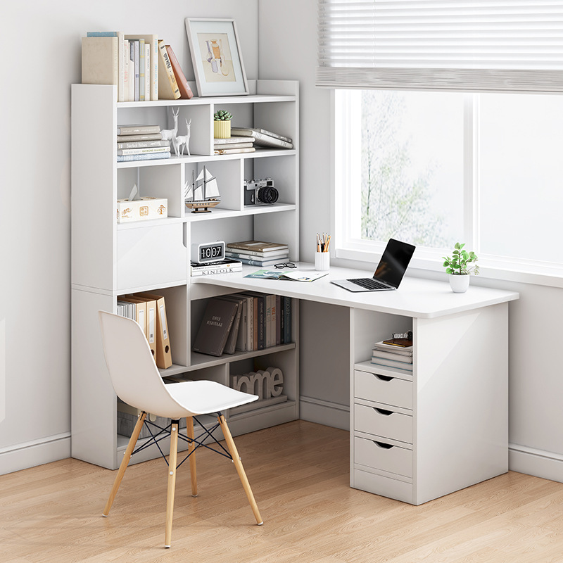 0成交1665件书桌小型学习桌儿童写字桌卧室书架一体组合简易学生角落