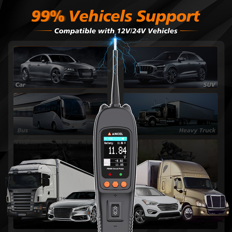 ancel pb500汽车电源电路探针测试仪检查工具12v 24v
