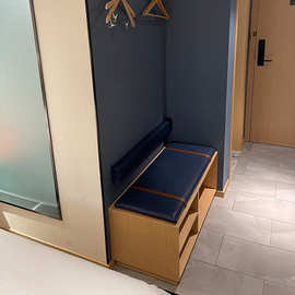 快捷酒店宾馆公寓行李架简约免漆板旅馆民宿出租屋行李柜子边柜