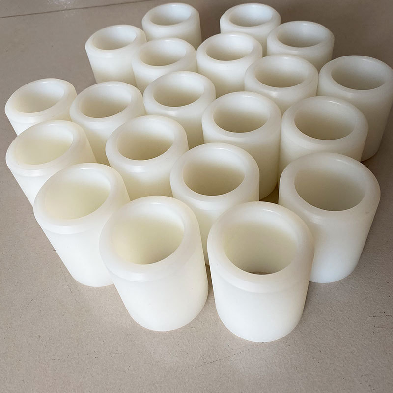 白色pa6尼龙套管加工 耐磨绝缘塑料管套 模具注塑尼龙固定隔套