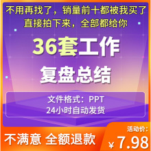 分析工作复盘ppt复盘工作季度模板报告总结活动营销企业汇报wps