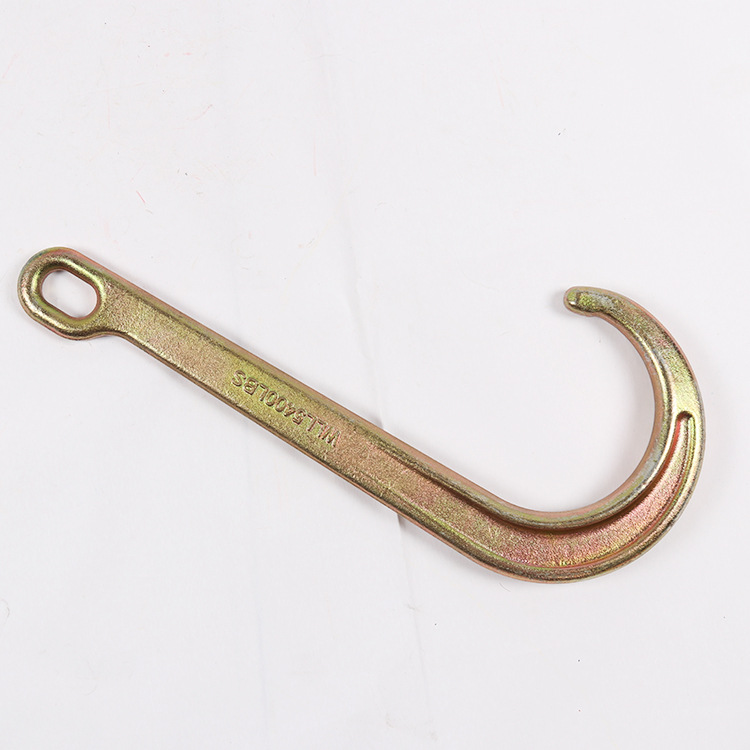 长柄j型货钩8寸15寸清障车大开口长嘴吊钩拖车吊车牵引钩