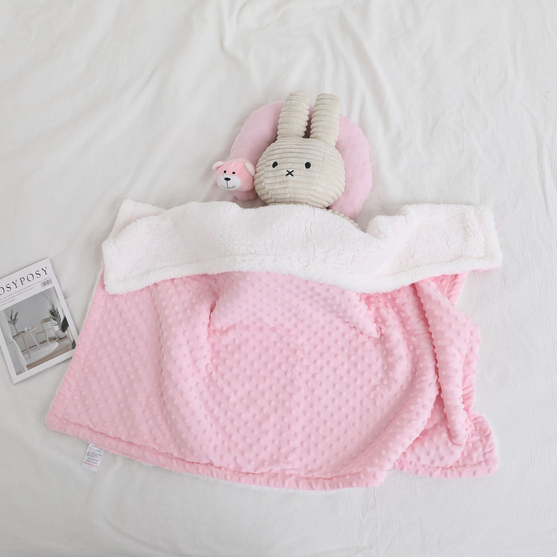 Baby Beanie Blanket Baby Comforter Blanket Pillow Suit Children Double Layer Cover Blanket Airable Cover Newborn Blanket Cover Blanket