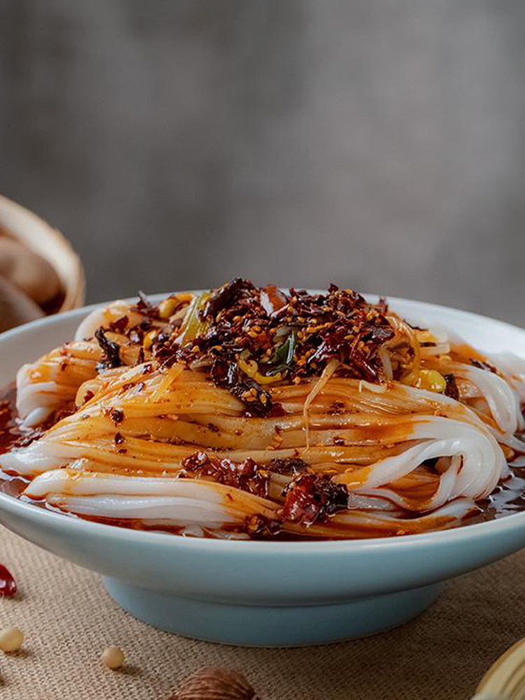 汉中米皮陕西凉皮开袋即食麻酱面皮免煮速食真空西安美食特产小吃