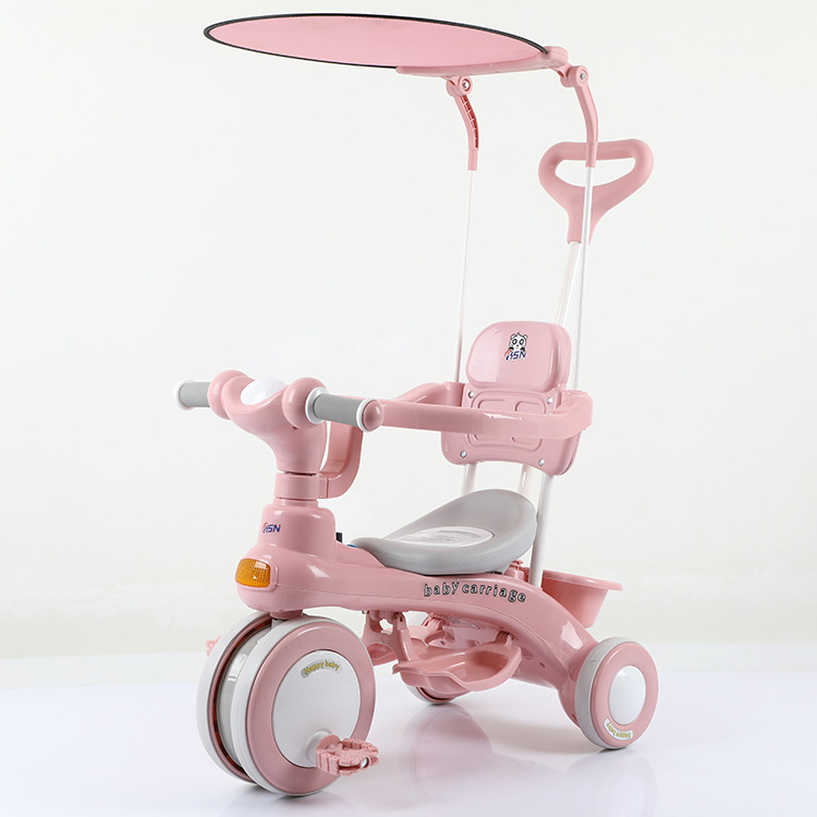 Children's Tricycle Bicycle with Fence Perambulator 1-3 Years Old Baby Walking Tool Baby Stroller Baby Stroller